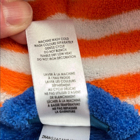 Kids Blue Monster Hooded Robe - Picture 3 of 4